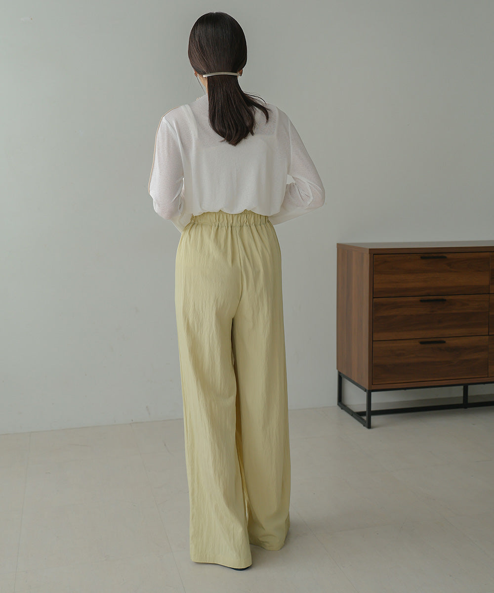 SEMI-WIDE NYLON PANTS