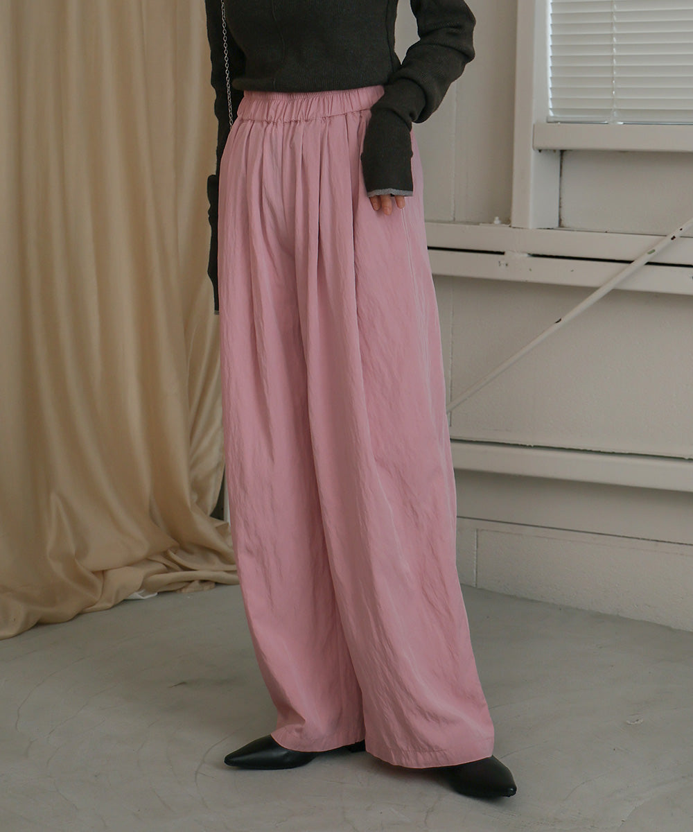 SEMI-WIDE NYLON PANTS