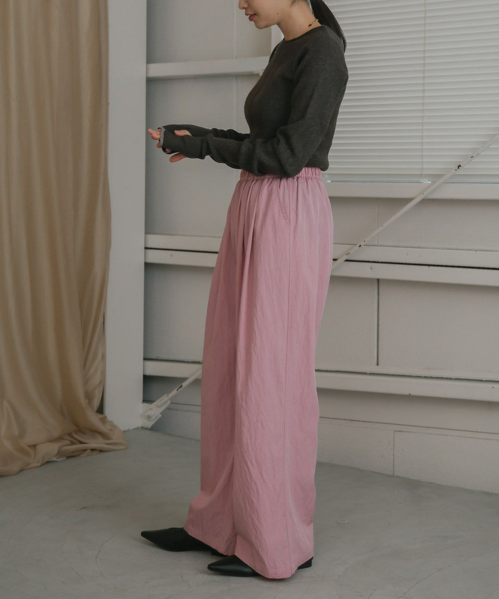 SEMI-WIDE NYLON PANTS