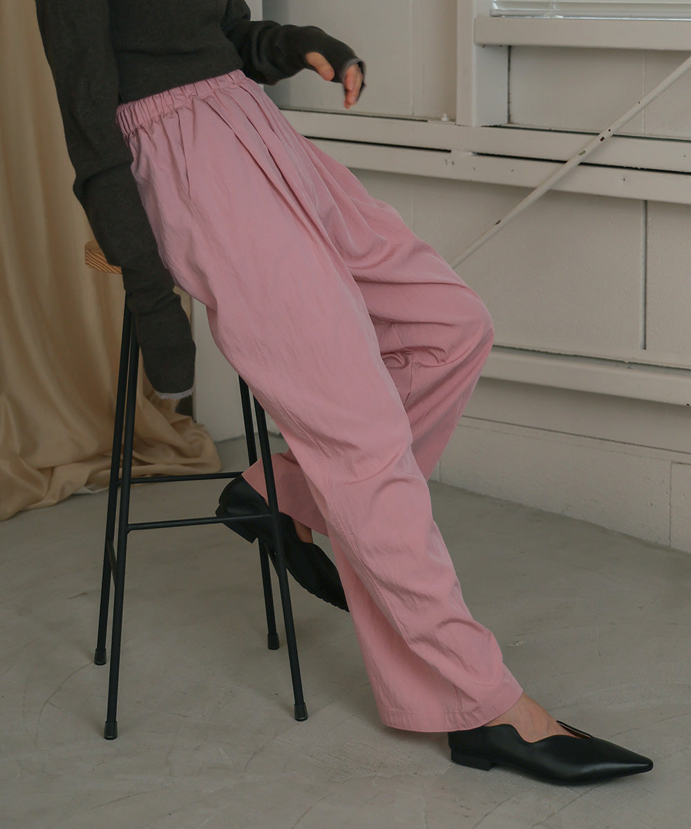 SEMI-WIDE NYLON PANTS