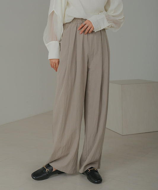 SEMI-WIDE NYLON PANTS