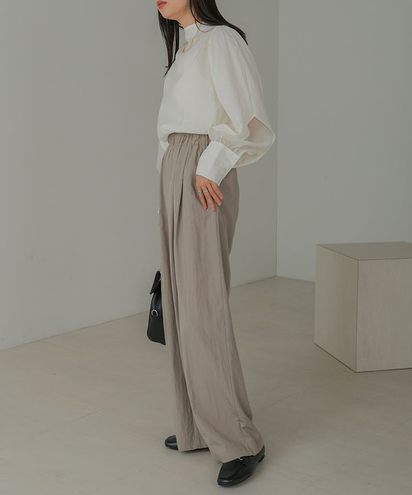 SEMI-WIDE NYLON PANTS