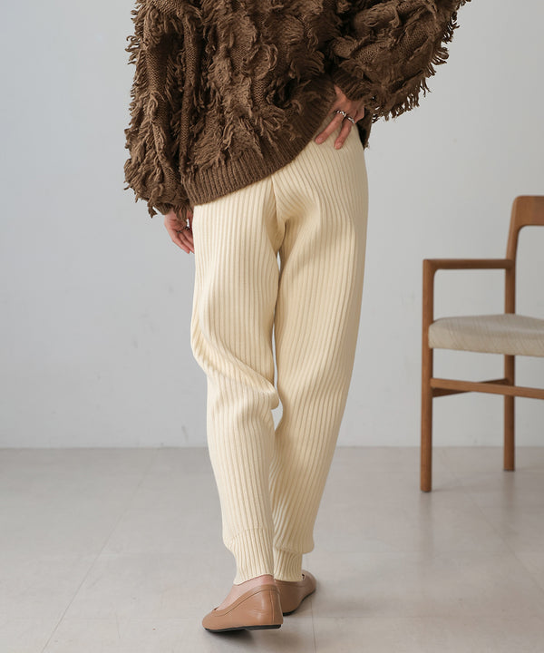RIB KNIT JOGGER PANTS
