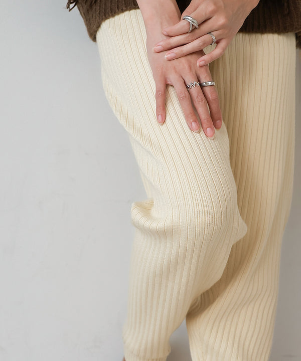 RIB KNIT JOGGER PANTS
