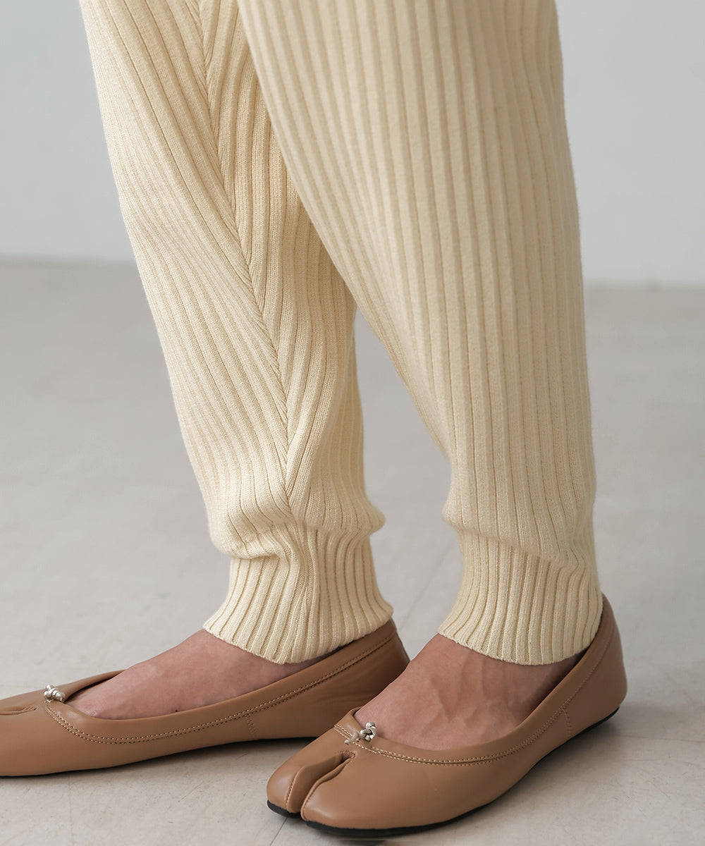 RIB KNIT JOGGER PANTS