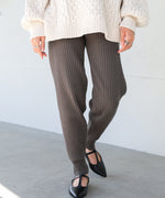 RIB KNIT JOGGER PANTS