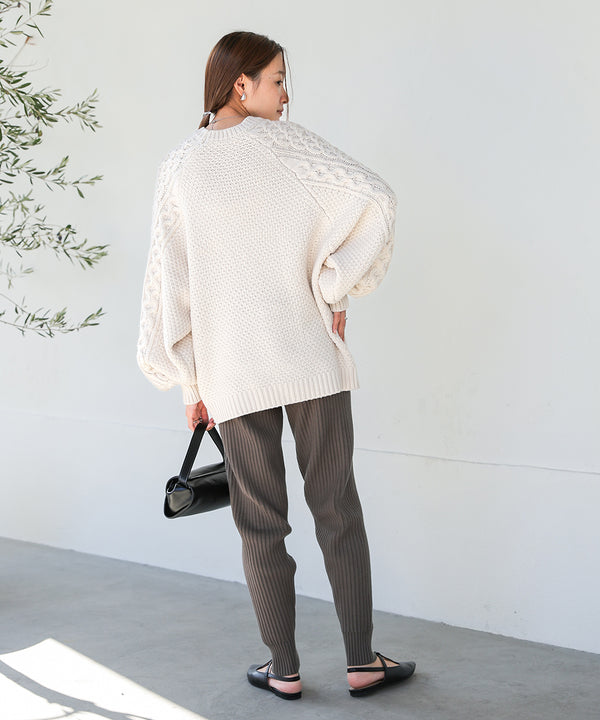 RIB KNIT JOGGER PANTS