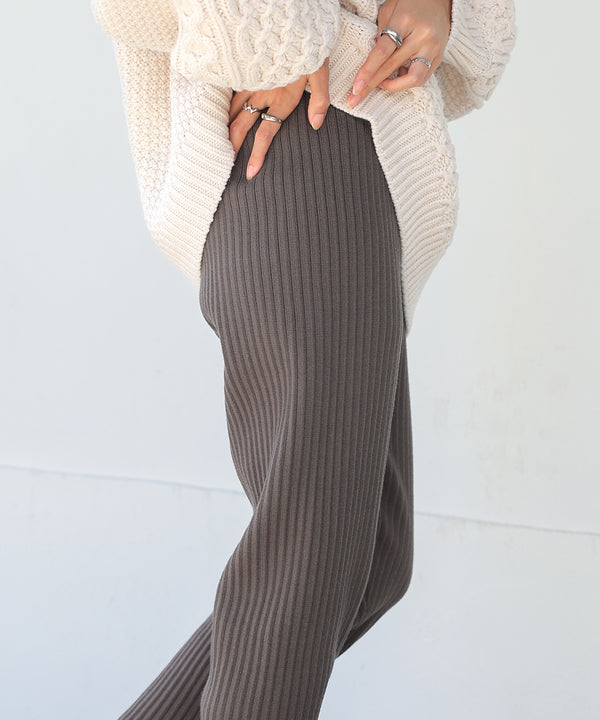 RIB KNIT JOGGER PANTS