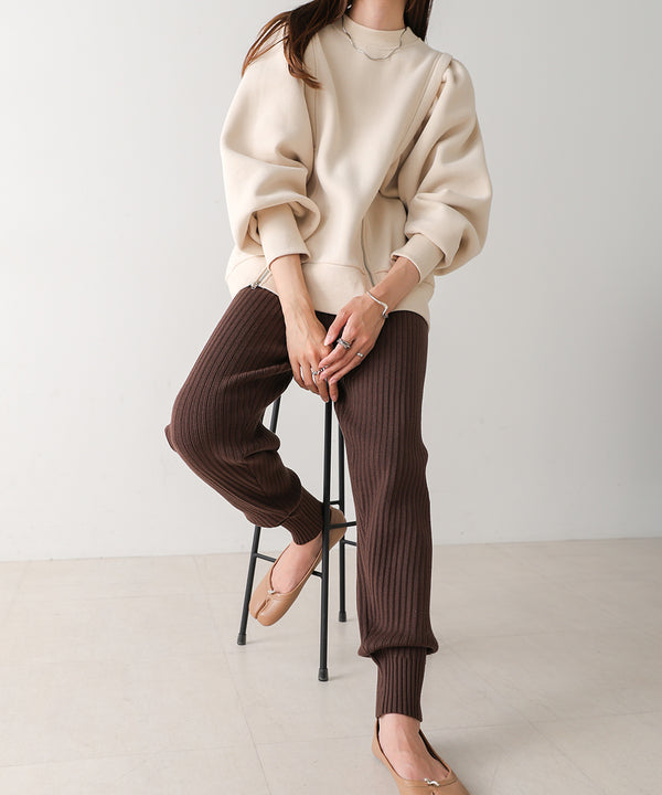 RIB KNIT JOGGER PANTS