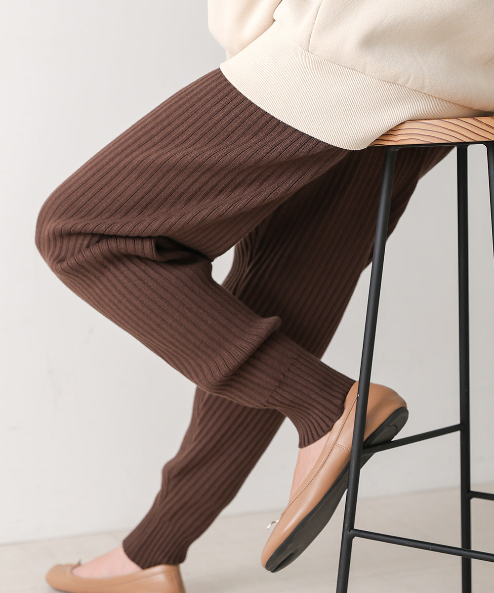 RIB KNIT JOGGER PANTS
