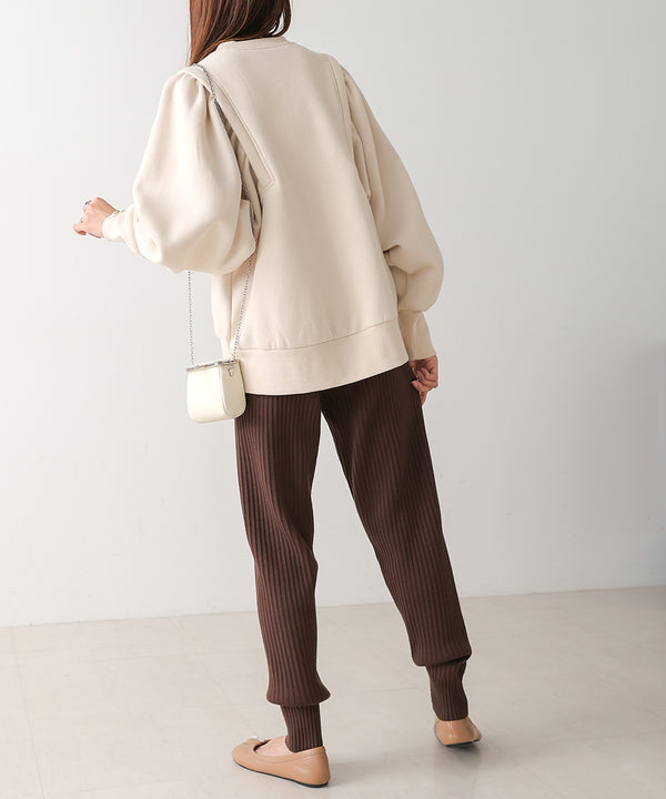 RIB KNIT JOGGER PANTS