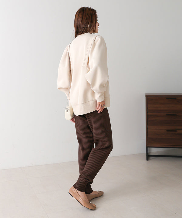 RIB KNIT JOGGER PANTS