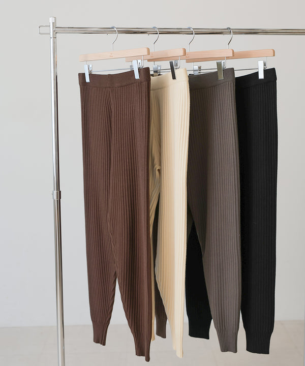 RIB KNIT JOGGER PANTS