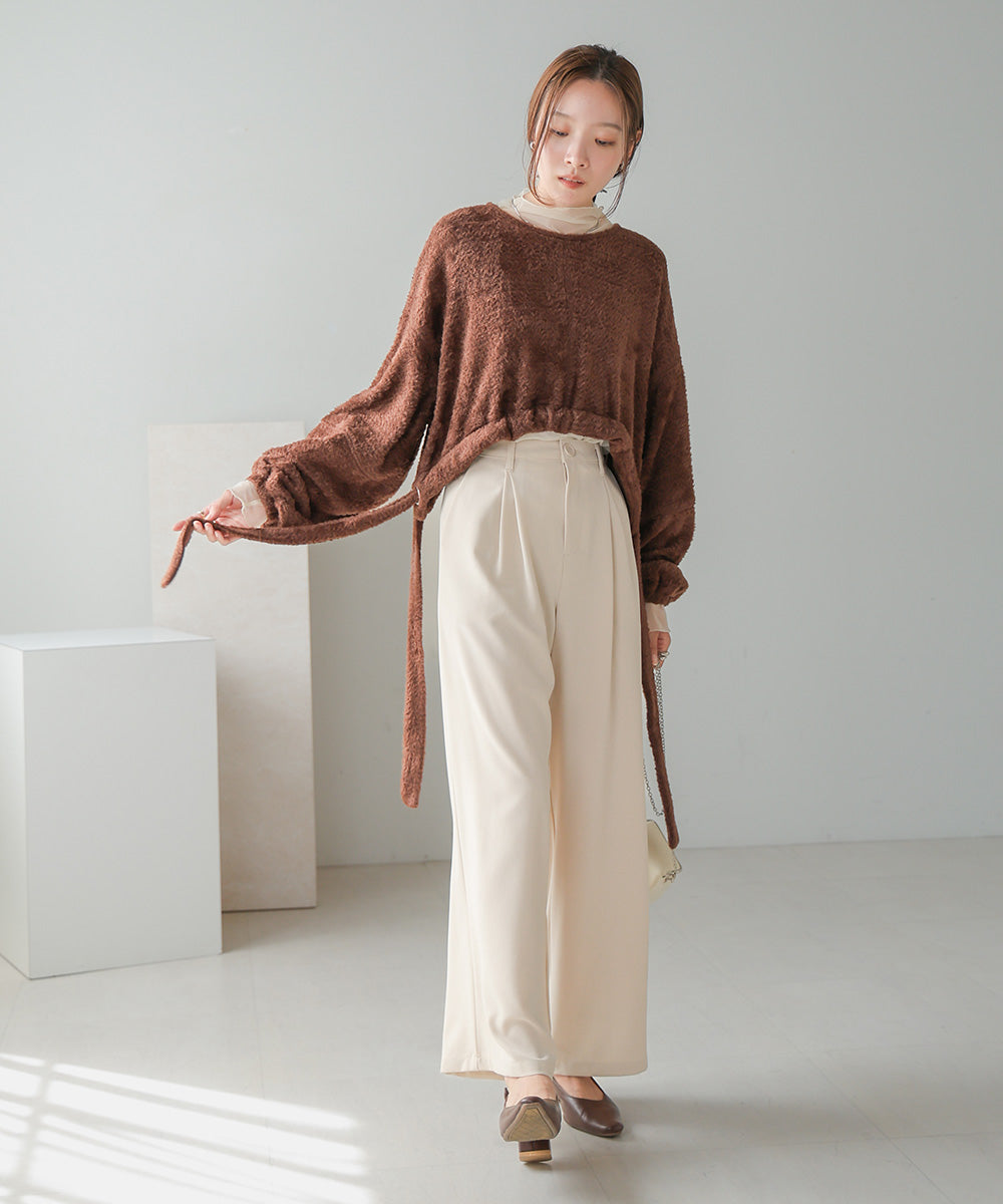2 TUCK CENTER PRESS STRAIGHT PANTS