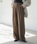 2 TUCK CENTER PRESS STRAIGHT PANTS