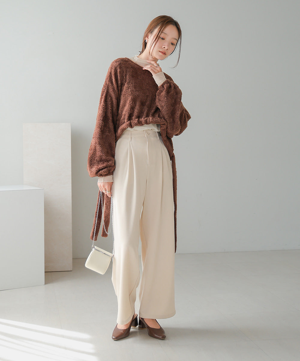 2 TUCK CENTER PRESS STRAIGHT PANTS