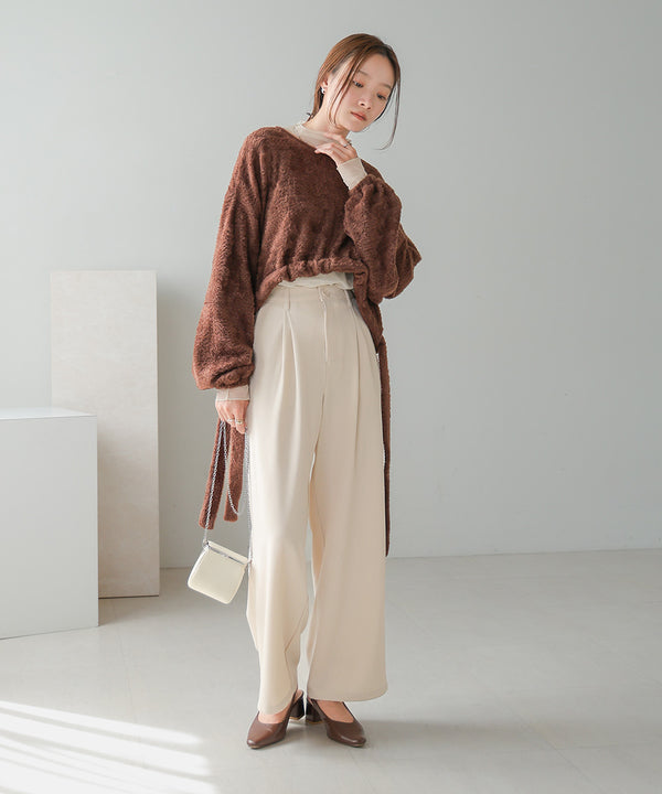 2 TUCK CENTER PRESS STRAIGHT PANTS