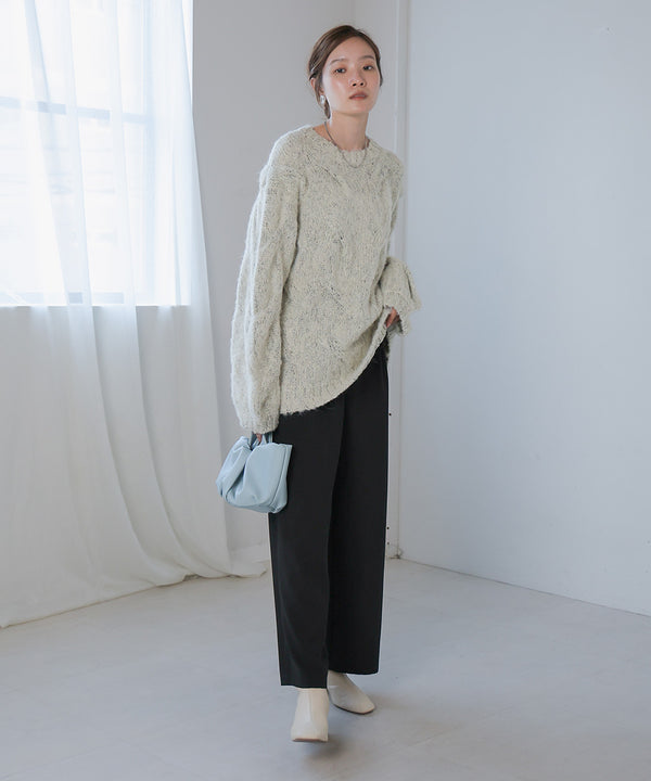 2 TUCK CENTER PRESS STRAIGHT PANTS