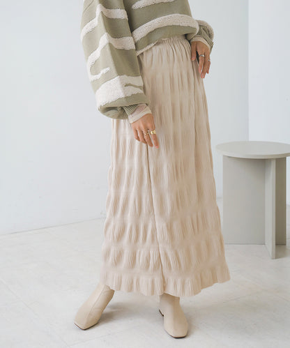 gathered velor skirt