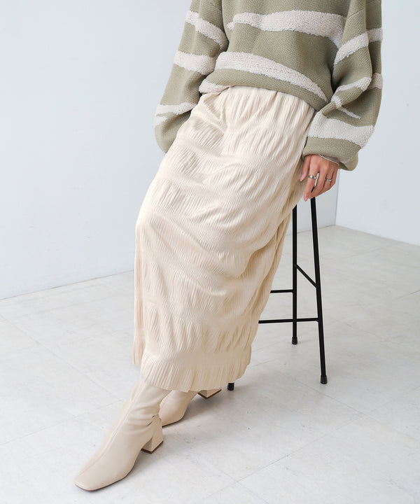gathered velor skirt