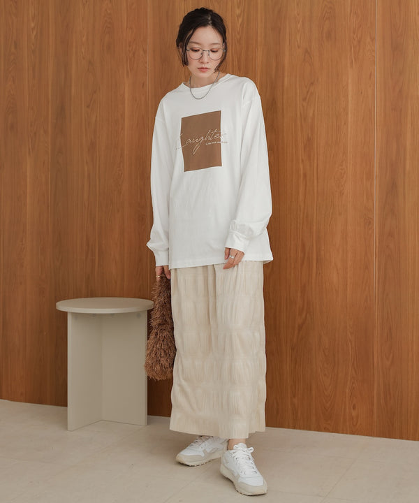 gathered velor skirt