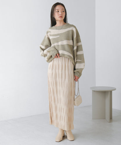 gathered velor skirt