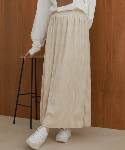 gathered velor skirt