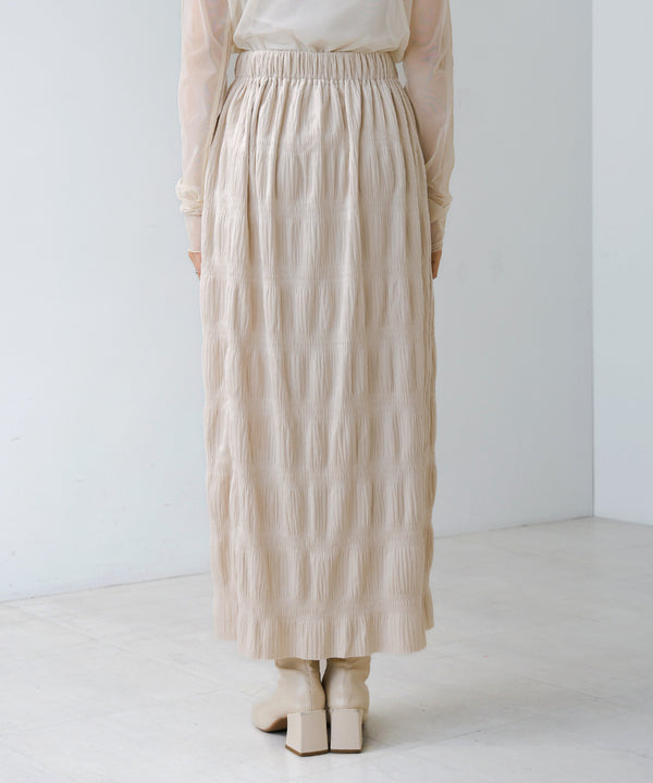 gathered velor skirt