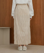 gathered velor skirt