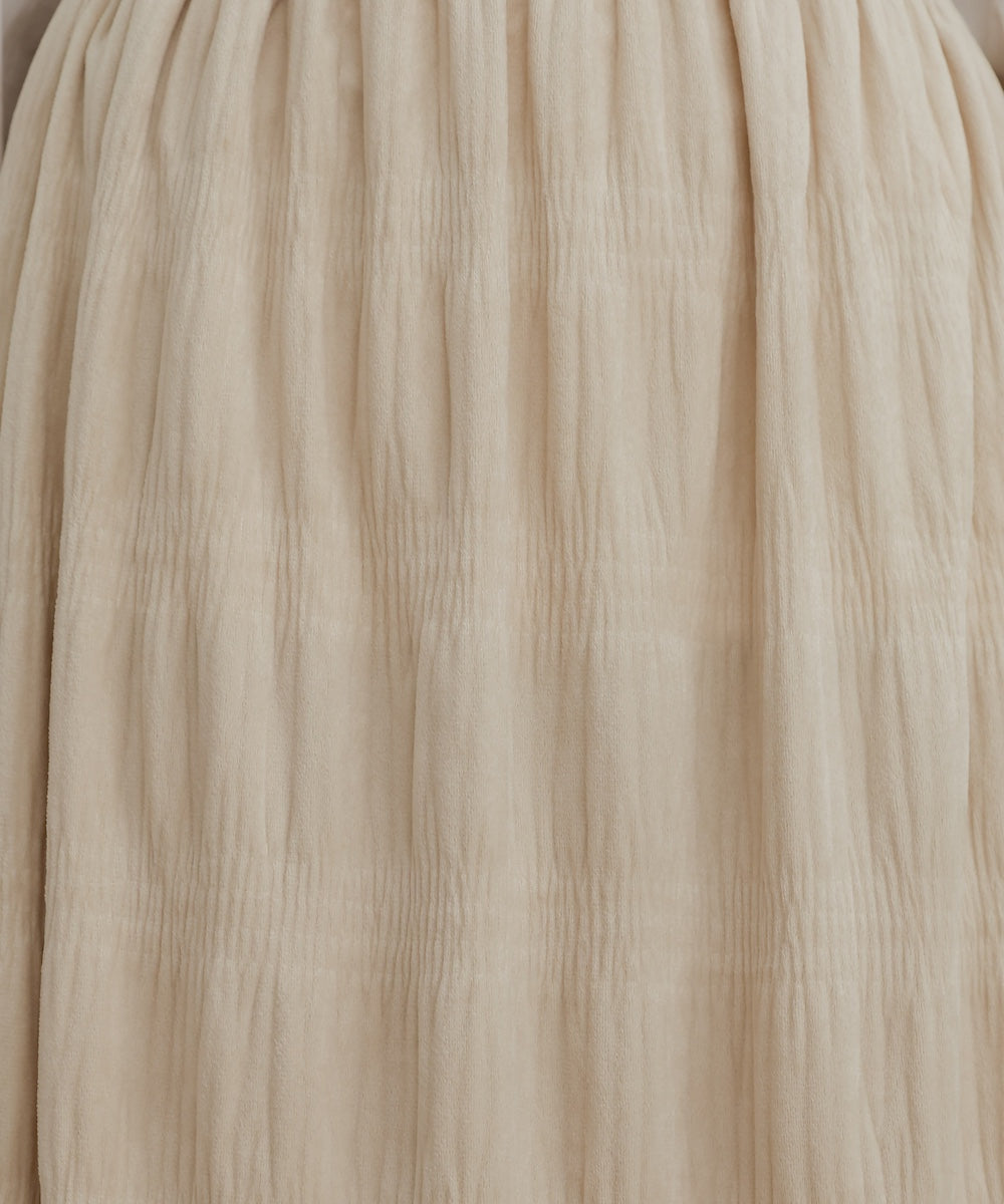 gathered velor skirt