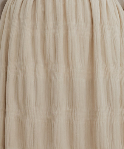 gathered velor skirt