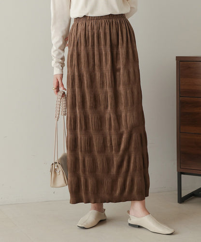 gathered velor skirt