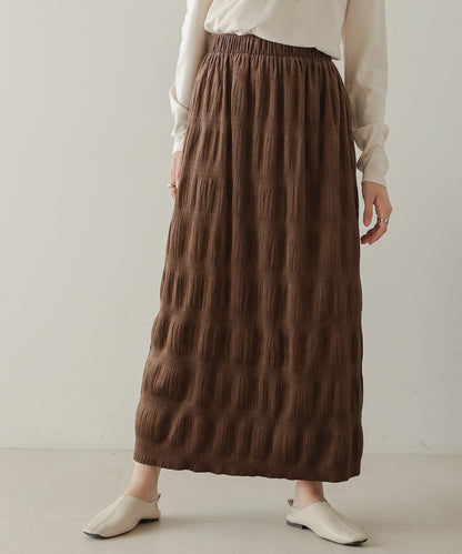 gathered velor skirt