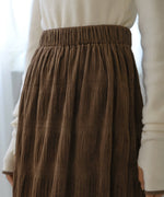 gathered velor skirt