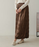 gathered velor skirt