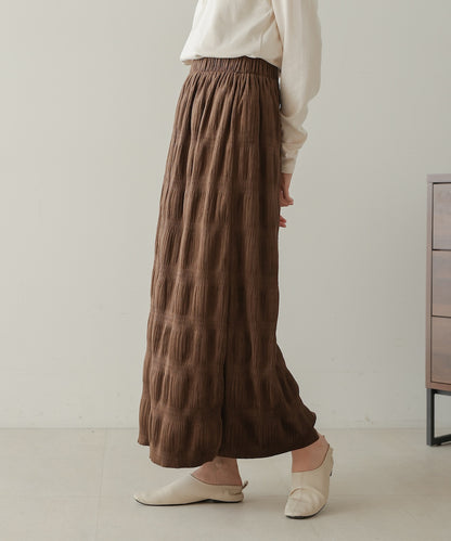 gathered velor skirt