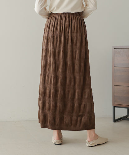 gathered velor skirt