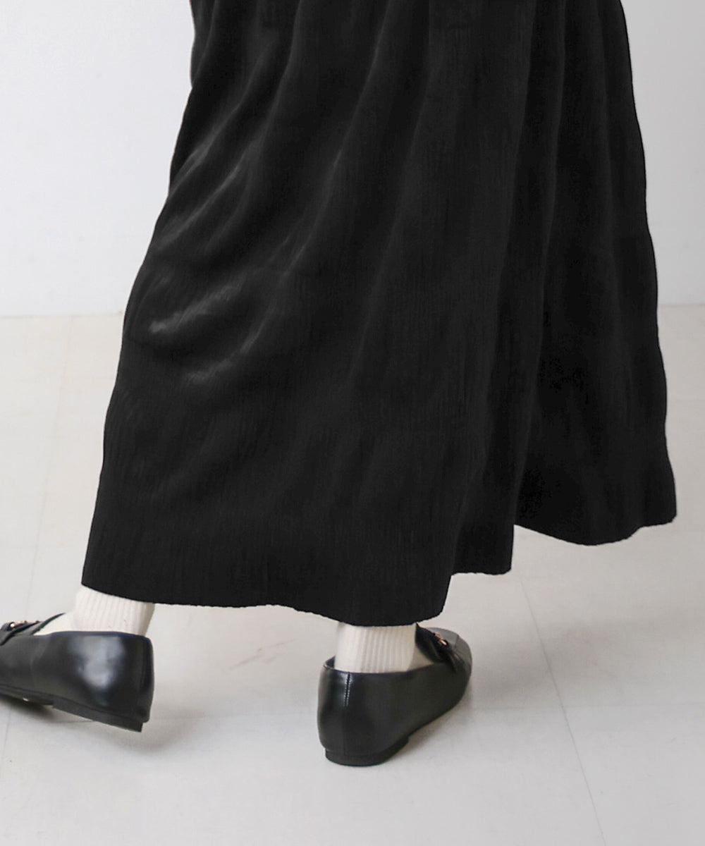 gathered velor skirt