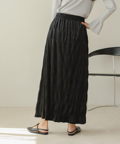 gathered velor skirt