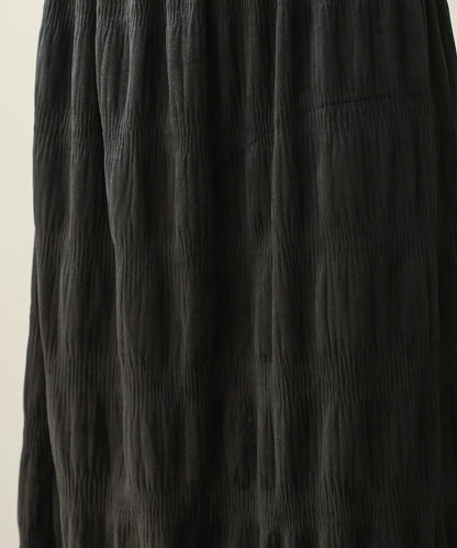 gathered velor skirt