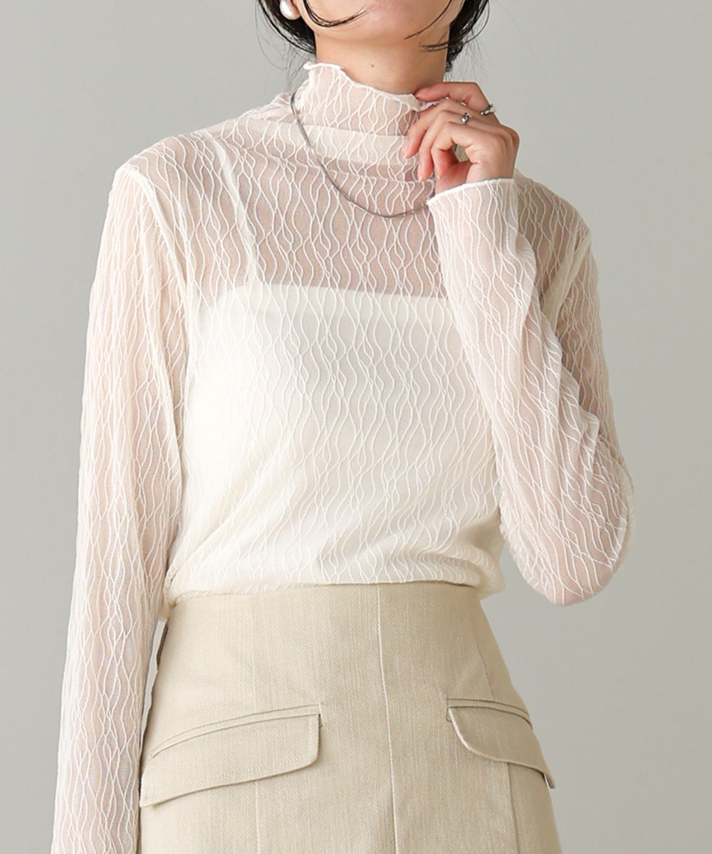 SHEER HIGH NECK TOPS