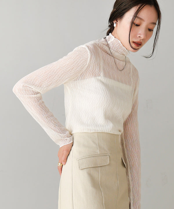 SHEER HIGH NECK TOPS