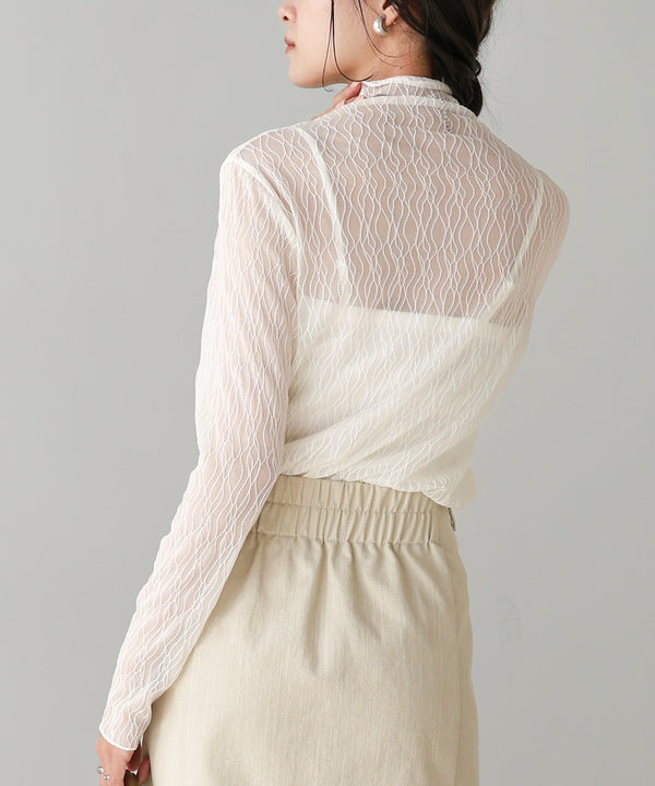 SHEER HIGH NECK TOPS