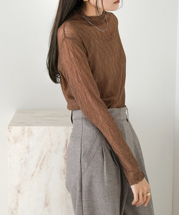 SHEER HIGH NECK TOPS