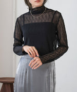 SHEER HIGH NECK TOPS