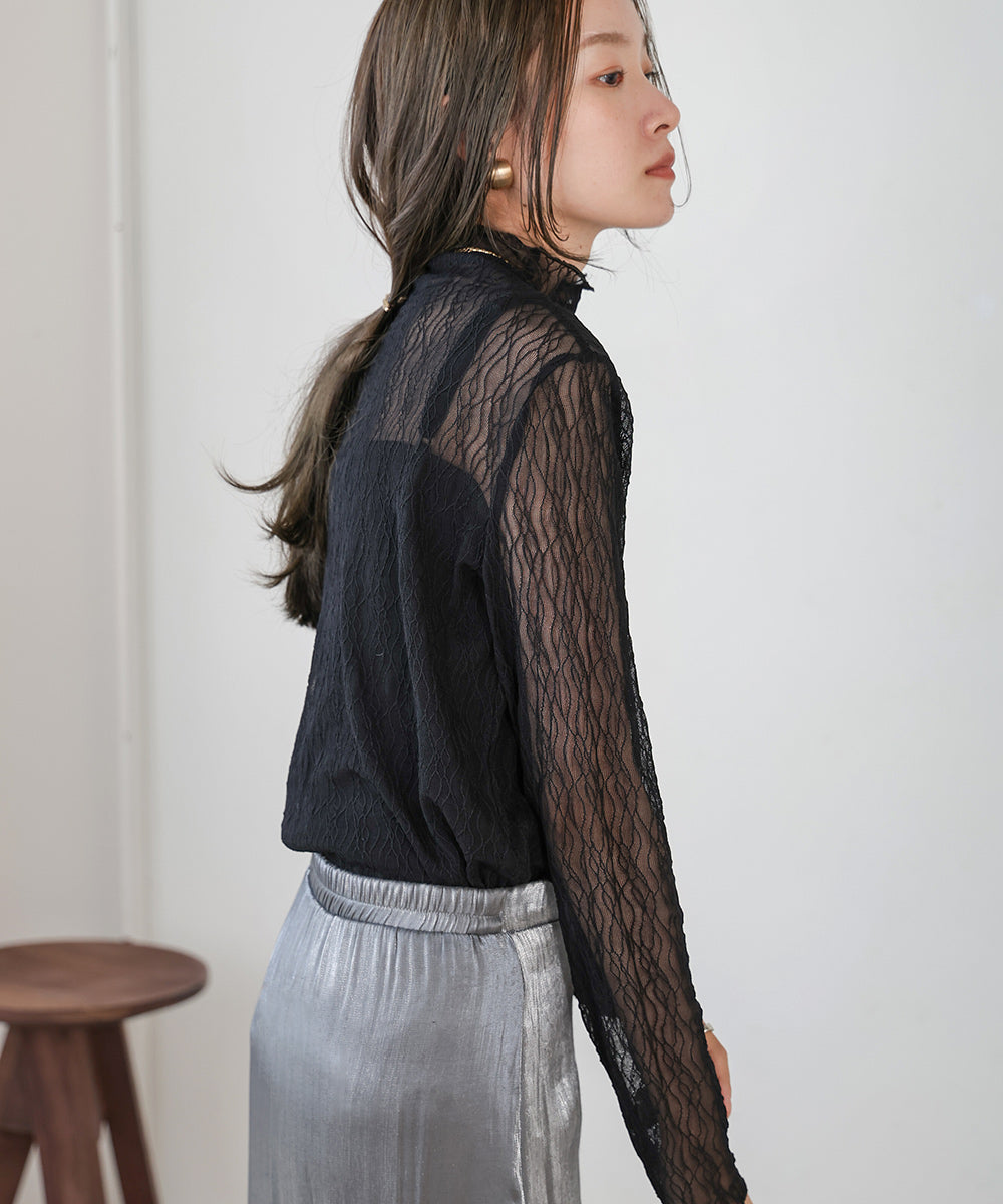 SHEER HIGH NECK TOPS