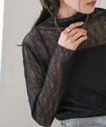 SHEER HIGH NECK TOPS