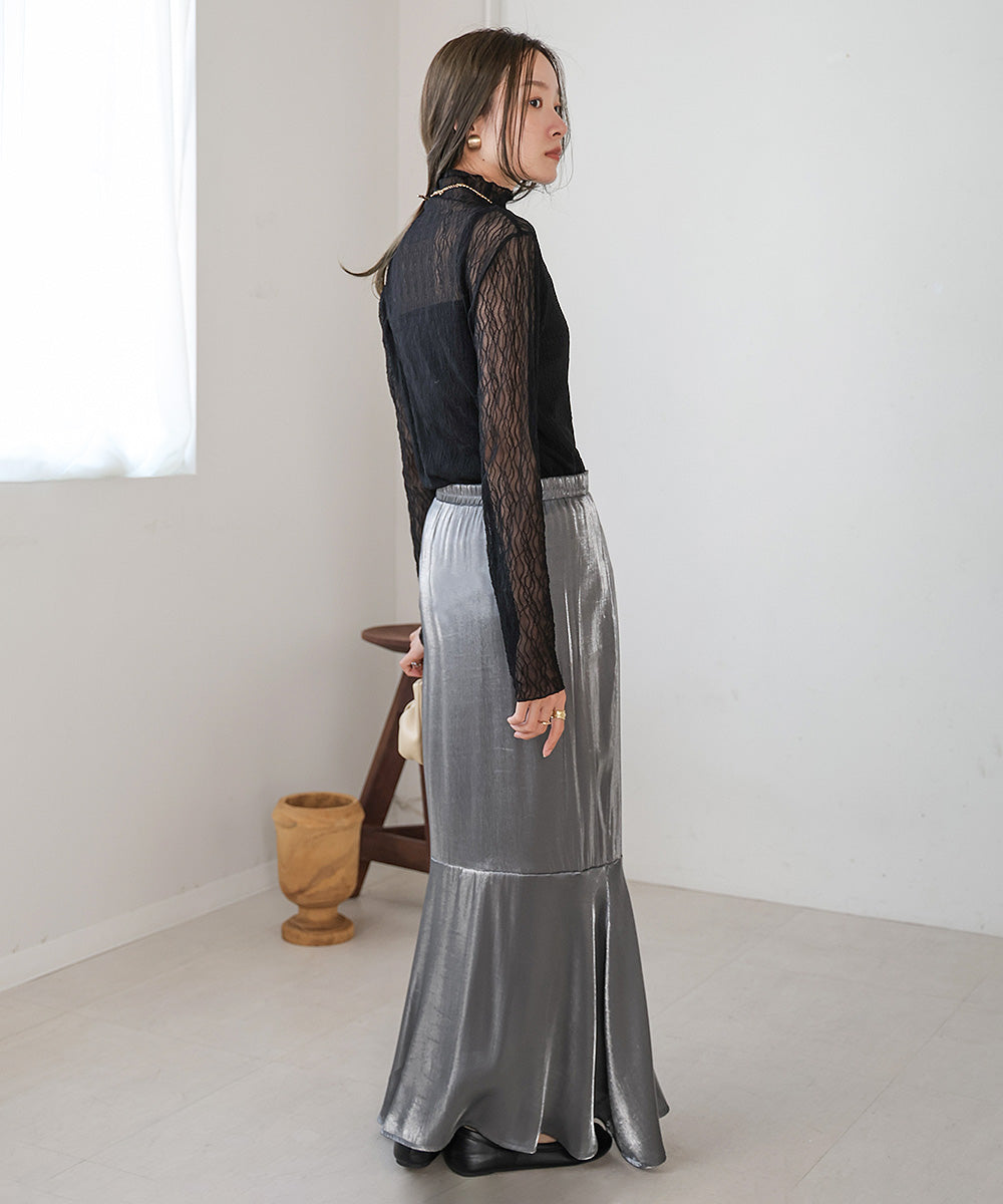 SHEER HIGH NECK TOPS