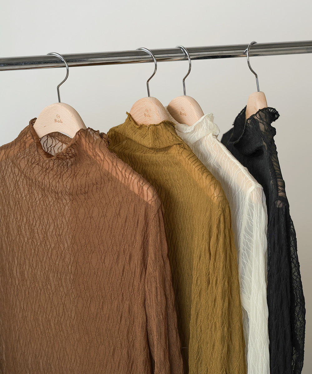 SHEER HIGH NECK TOPS