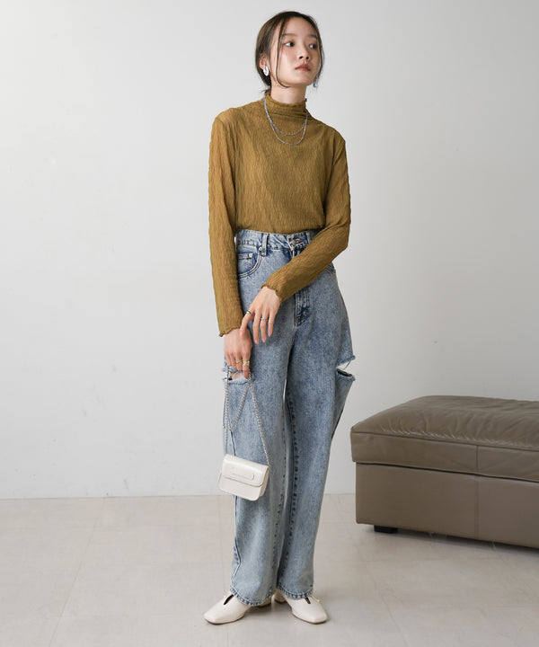 SHEER HIGH NECK TOPS